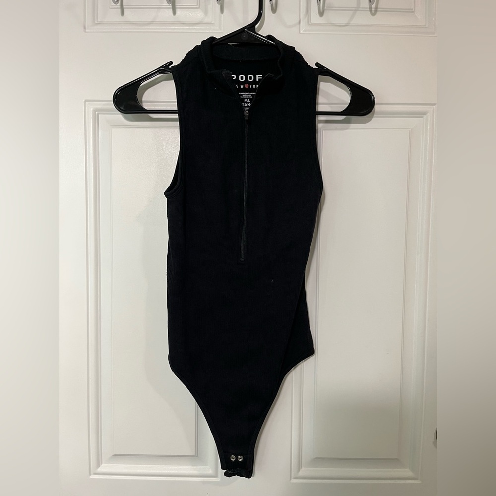Poof New York Black Fitted Bodysuit